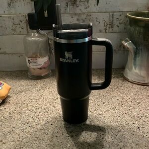 Black Stanley Matte Black Travel Mug with Handle